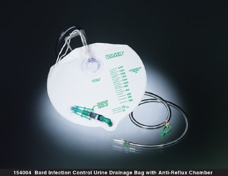 Bard Urinary Drain Bag Bard® Anti-Reflux Valve Sterile 2000 mL Vinyl