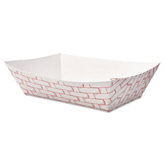 Boardwalk® Paper Food Baskets, 2 lb Capacity, Red/White, 1,000/Carton