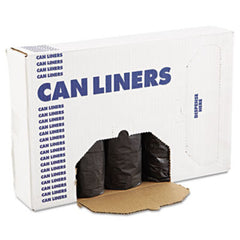 Boardwalk® Low-Density Waste Can Liners, 60 gal, 0.65 mil, 38" x 58", Black, 100/Carton