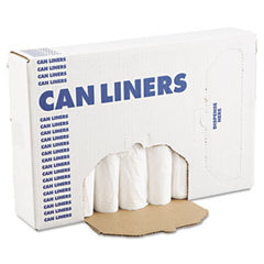 Boardwalk® Low-Density Waste Can Liners, 16 gal, 0.4 mil, 24" x 32", White, 500/Carton