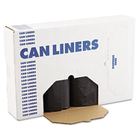 Boardwalk® Low Density Repro Can Liners, 56 gal, 1.2 mil, 43" x 47", Black, 100/Carton