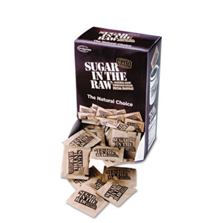 Sugar in the Raw Unrefined Sugar Made From Sugar Cane, 200 Packets/Box, 2 Boxes/Carton