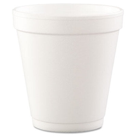 Dart® Conex Hot/Cold Foam Drinking Cups, 10oz, Squat, White, 40/Bag, 25 Bags/Carton