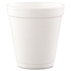 Dart® Conex Hot/Cold Foam Drinking Cups, 10oz, Squat, White, 40/Bag, 25 Bags/Carton