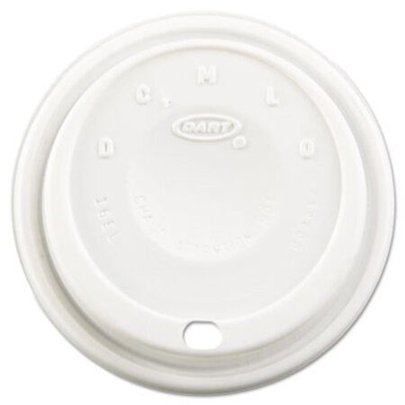 Dart® Cappuccino Dome Sipper Lids, Fits 12-24oz Cups, White, 1000/Carton