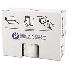 Inteplast Group High-Density Interleaved Commercial Can Liners, 60 gal, 22 microns, 38" x 60", Clear, 150/Carton