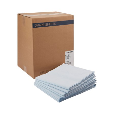 Stretcher Sheet McKesson Flat 40 W X 90 L Inch Blue Tissue / Poly Disposable