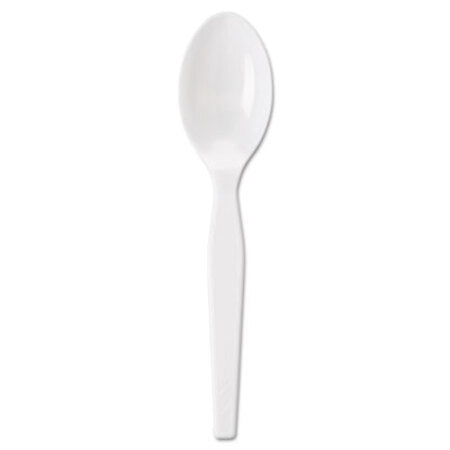 Dixie® Individually Wrapped Polystyrene Cutlery, Teaspoons, White, 1,000/Carton