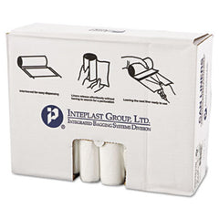 Inteplast Group High-Density Interleaved Commercial Can Liners, 33 gal, 13 microns, 33" x 40", Clear, 500/Carton