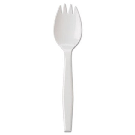 GEN Medium-Weight Cutlery, Spork, White, 1000/Carton