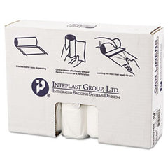 Inteplast Group High-Density Interleaved Commercial Can Liners, 33 gal, 16 microns, 33" x 40", Clear, 250/Carton