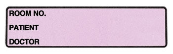 Carstens Pre-Printed Label Wide-Trak™ Chart Tab Lavender Paper Room No_Paitent_Doctor_ Black Patient Information 1-1/2 X 4 Inch - M-147955-4102 - Roll of 1
