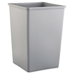 Rubbermaid® Commercial Untouchable Square Waste Receptacle, Plastic, 35 gal, Gray