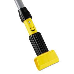 Rubbermaid® Commercial Gripper Aluminum Mop Handle, 1 1/8 dia x 60, Gray/Yellow