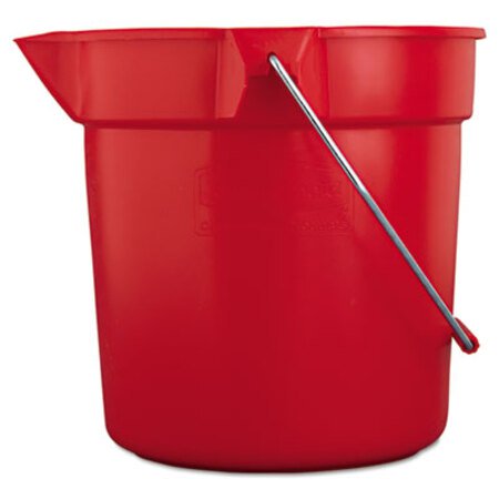 Rubbermaid® Commercial BRUTE Round Utility Pail, 10qt, Red