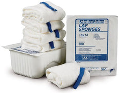 Medical Action Industries Surgical Laparotomy Sponge Cotton 18 X 18 Inch 5 Count Rigid Tray Sterile