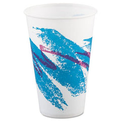 Dart® Jazz Waxed Paper Cold Cups, 12oz, Tide Design, 2000/Carton