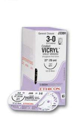 J & J Healthcare Systems Suture without Needle Coated Vicryl™ SUTUPAK™ Braided Polyglactin 910 Absorbable Coated Size 3 - 0 18 Inch Suture