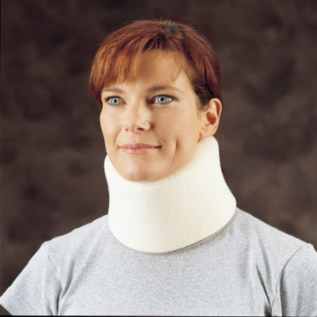 DeRoyal Cervical Collar Comfo-Eze® Medium Density Adult One Size Fits Most, Regular One-Piece 3-1/2 Inch Height 22 Inch Length