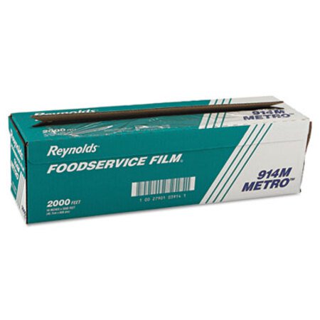 Reynolds Wrap® Metro Light-Duty PVC Film Roll with Cutter Box, 18" x 2000 ft, Clear