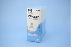 Suture with Needle Prolene Nonabsorbable Uncoated Blue Suture Monofilament Polypropylene Suture Size 6 - 0 30 Inch Suture Double-Armed 12 mm Length 3/8 Circle Taper Point Needle