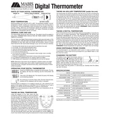 MABIS 60-Second Clinically Accurate Digital Thermometer AM-15-691-000