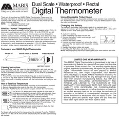 MABIS Hospi-Therm Kit 60-Second Rectal Thermometer AM-15-749-000