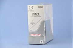 Suture with Needle PDS II Absorbable Uncoated Clear Suture Monofilament Polydioxanone Size 3 - 0 27 Inch Suture 1-Needle 60 mm Length Straight Conventional Cutting Needle