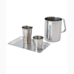 Medegen Medical Products LLC Service Tray 10-1/8 X 6-5/8 X 3/8 Inch Stainless Steel