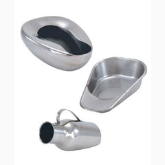 Medegen Medical Products LLC Conventional Bedpan Medegen Silver 2 Quart / 1893 mL