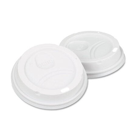 Dixie® Dome Drink-Thru Lids,10-16 oz Perfectouch;12-20 oz WiseSize Cup, White, 50/Pack