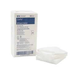 Cardinal Nonwoven Sponge Curity™ Polyester / Rayon 4-Ply 4 X 4 Inch Square NonSterile