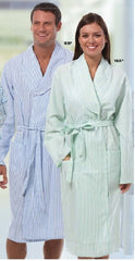 Fashion Seal Uniforms Patient Robe Unisex Large Blue Stripe Reusable