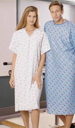 Fashion Seal Uniforms Patient Exam Gown Large Matchsticks Print Reusable