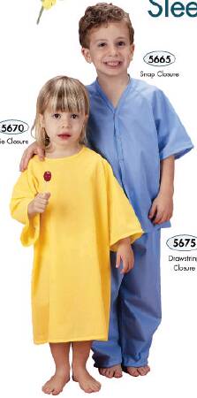 Fashion Seal Uniforms Patient Exam Gown Medium Blue Reusable