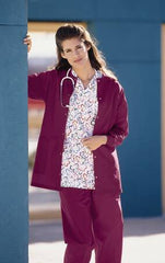 Fashion Seal Uniforms Warm-Up Jacket Burgundy Medium Hip Length Reusable