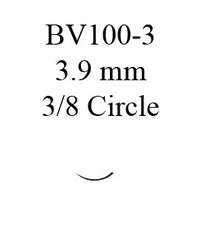 J & J Healthcare Systems Suture with Needle Coated Vicryl™ Absorbable Coated Violet Suture Braided Polyglactin 910 Size 9 - 0 5 Inch Suture 1-Needle 3.9 mm Length 3/8 Circle Taper Point Needle