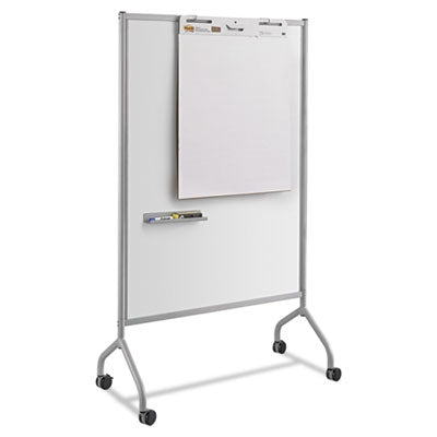 Safco® Impromptu Magnetic Whiteboard Collaboration Screen, 42w x 21.5d x 72h, Gray/White