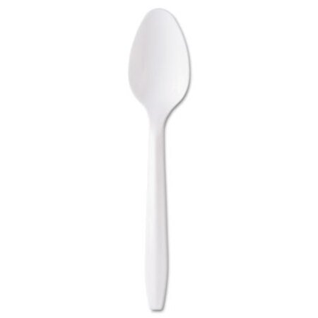 GEN Medium-Weight Cutlery, Teaspoon, White, 1000/Carton