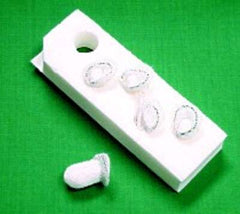 First Aid Surgical Peanut Sponge Auto-Count® Cotton 3/8 X 3/4 Inch 5 Count Foam Count Holder Sterile
