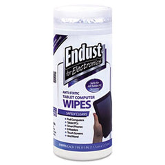 Endust® for Electronics Tablet and Laptop Cleaning Wipes, Unscented, 70/Tub