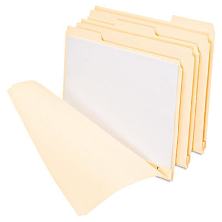 Pendaflex® Three-Fastener File Folders, 1/3-Cut Tabs, Letter Size, Manila, 50/Box