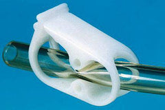 Fisher Scientific Tubing Clamp Fisherbrand™ 1-1/2 Inch Length, White For 3.2 to 13 mm Outer Diameter Tubing