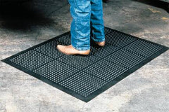 Fisher Scientific Anti-Fatigue Floor Mat Ortho Stand™ 3 X 4 Foot Black Rubber - M-509326-1990 - Each