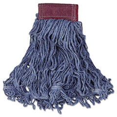 Rubbermaid® Commercial Super Stitch Blend Mop Head, Large, Cotton/Synthetic, Blue