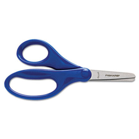 Fiskars® Kids/Student Scissors, Rounded Tip, 5" Long, 1.75" Cut Length, Assorted Straight Handles
