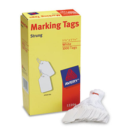 Avery® Medium-Weight White Marking Tags, 1 3/4 x 1 3/32, 1,000/Box