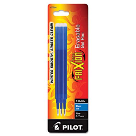 Pilot® Refill for Pilot FriXion Erasable, FriXion Ball, FriXion Clicker and FriXion LX Gel Ink Pens, Fine Point, Blue Ink, 3/Pack