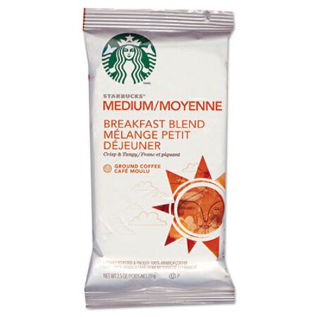 Starbucks® Coffee, Breakfast Blend, 2 1/2 Packet, 18/Box