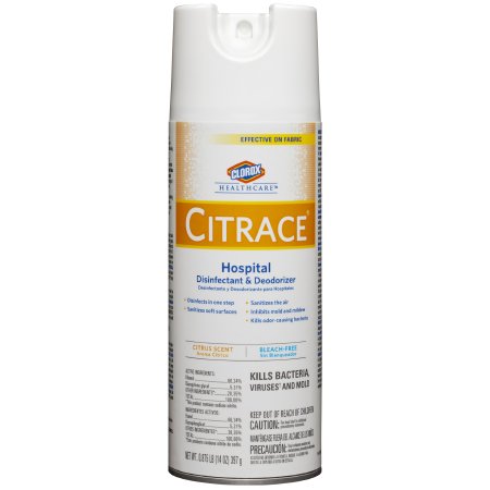 The Clorox Company Clorox Healthcare® Citrace® Surface Disinfectant Alcohol Based Liquid 14 oz. Can Citrus Scent - M-156486-3025 - Case of 12